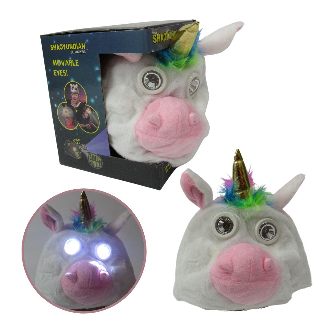 Miniatura 6 de Gorro con diseño de animales y luces - Color: Cafe con blanco